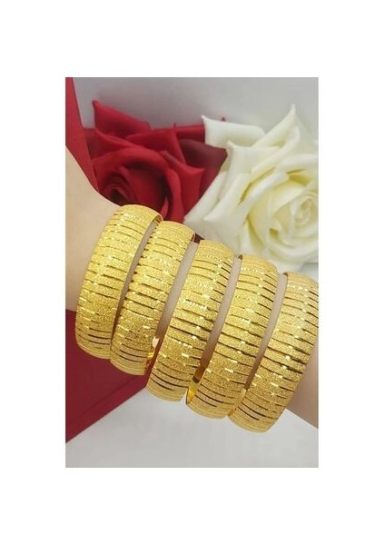 22 Ayar Altın Kaplama 1.5 cm Düz Çizgi Bilezik