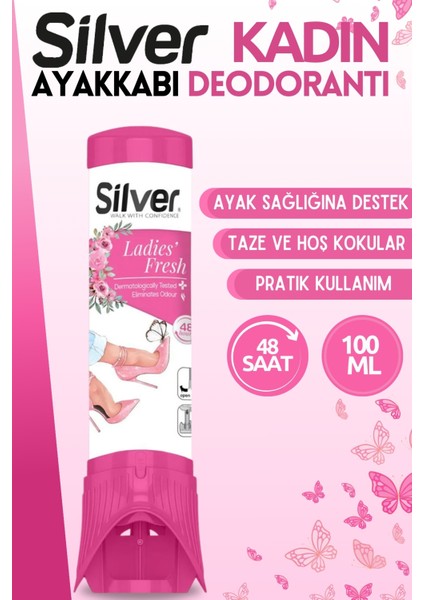 Kadın Ayakkabı Deodorantı Ayak Koku Giderici Terleme Önleyici 100 ml