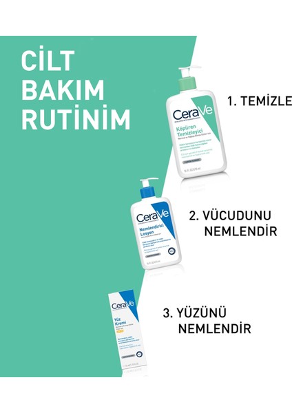 Köpüren Temizleyici Seramid Içerikli Normal & Yağlı Ciltler Yüz Vücut 236 ml X2 Adet