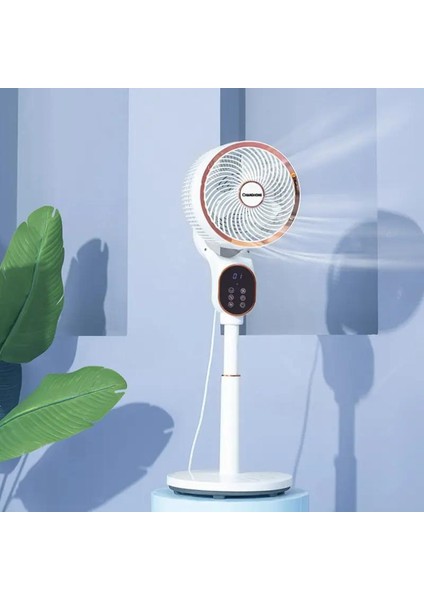 CVR-MX45 90CM Ultra Sessiz Ayaklı Vantilatör Uzaktan Kumandalı 360 Denerece Dönüş, Dijital Ekranlı Ayarlanabilir 3 Farklı Boy Masaüstü Veya Zeminde Kullanım