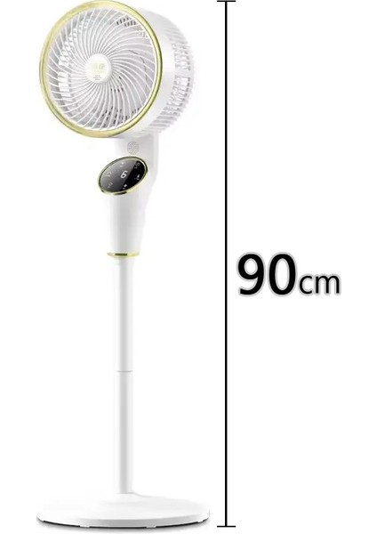 CVR-MX45 90CM Ultra Sessiz Ayaklı Vantilatör Uzaktan Kumandalı 360 Denerece Dönüş, Dijital Ekranlı Ayarlanabilir 3 Farklı Boy Masaüstü Veya Zeminde Kullanım