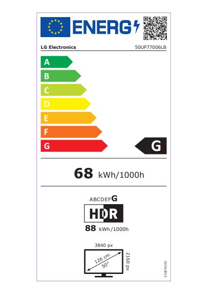 50UP77006 50" 127 Ekran Uydu Alıcılı 4K Ultra HD Smart LED TV