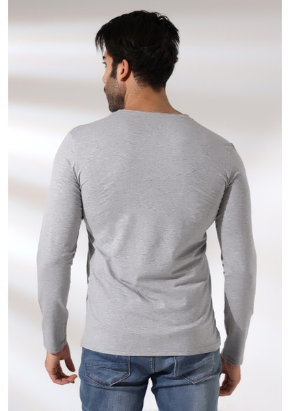 Compact Penye Likralı Regular Fit Uzun Kol Pis V Yaka T-Shirt 19698 Grimelanj fırsatları