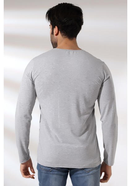 Compact Penye Likralı Regular Fit Uzun Kol Bisiklet Yaka T-Shirt 21483 Grimelanj fırsatları