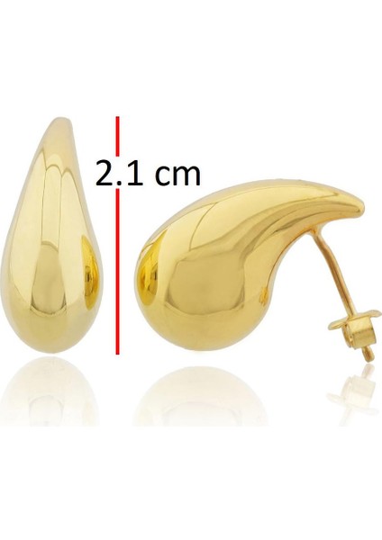 22 Ayar Altın I Orta Boy Göz Yaşı Damla Küpe modelleri