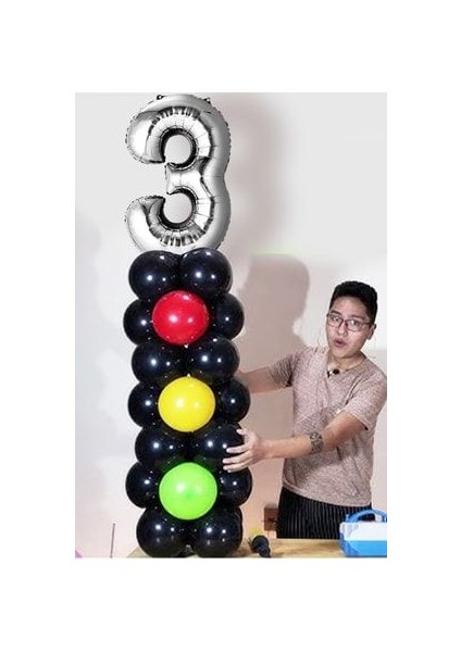 Şimşek Mcqueen Arabalar Cars Teması Için Trafik Lambası Rakam Balonlu Full Set (Videolu Anlatım)