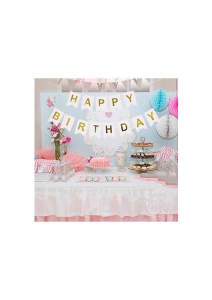 Happy Bırthday Banner Yazı ve Konfetili Şeffaf Balon Seti indirimleri