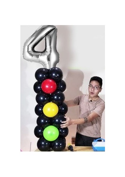 Şimşek Mcqueen Arabalar Cars Teması Için Trafik Lambası Rakam Balonlu Full Set (Videolu Anlatım)