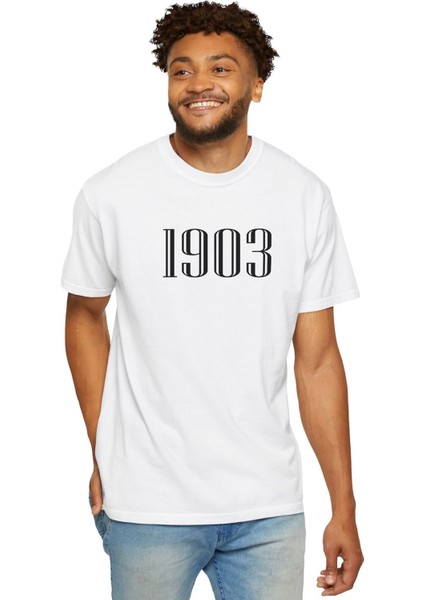 1903 Baskılı Erkek Oversize Tişört