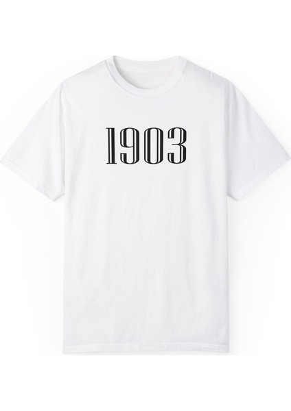 1903 Baskılı Erkek Oversize Tişört