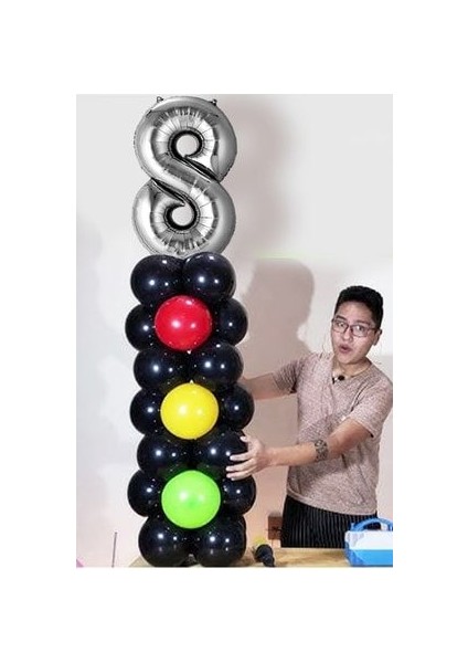 Şimşek Mcqueen Arabalar Cars Teması Için Trafik Lambası Rakam Balonlu Full Set (Videolu Anlatım)