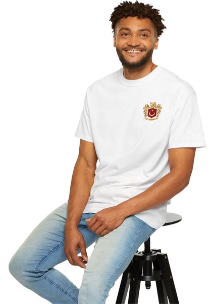 Türk Bayrağı Logolu Erkek Oversize Tişört