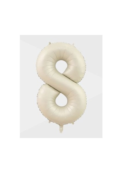 Krem Rakam Balonlu Folyo Kalp Kahverengi Tonları Karşılama Seti fırsatları