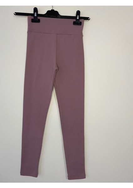 Pembe Fitilli Şardonlu Yüksek Bel Tayt fiyatları