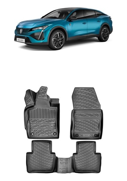 Peugeot 408 2023 Sonrası 3D Havuzlu Paspas