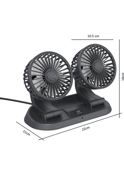 Araç Araba Otomobil Mini 2 Li Vantilatör Fan Pervane Soğutucu 12V FAN10