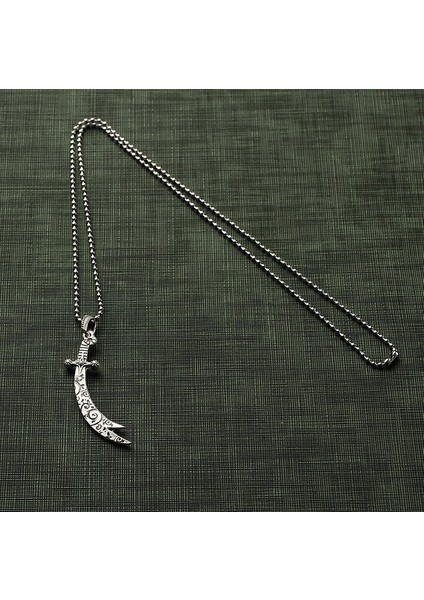 Zülfikar Desenli Kılıç Erkek Kolye Takı Aksesuar K24 T5 fiyatları