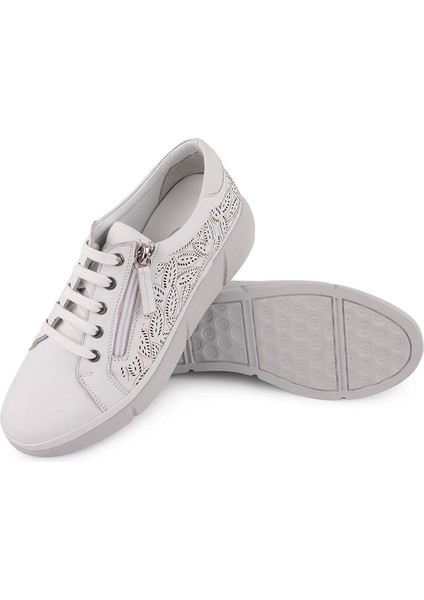 Lazerli Modern Rahat Klasik Spor Ayakkabı Beyaz 912 fiyatları