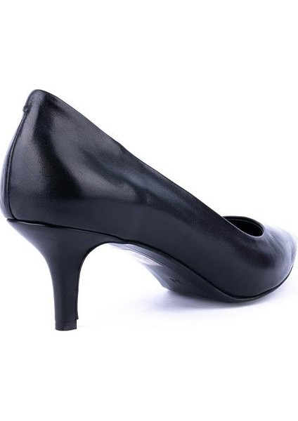 Modern Sade Tarz Rahat Ince Topuklu Stiletto Ayakkabı 5990 Siyah fiyatları