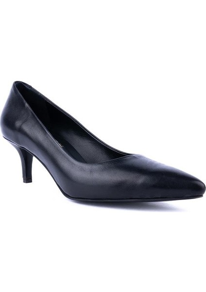 Modern Sade Tarz Rahat Ince Topuklu Stiletto Ayakkabı 5990 Siyah fırsatları