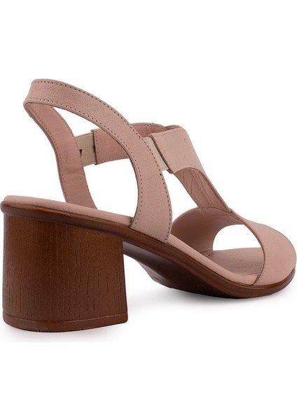 Hakiki Deri sandalet Modern Lastikli 100607 Pudra fiyatları