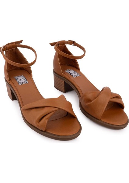 Hakıkı Deri Dolgu Taban Modern Sandalet Coconat 685