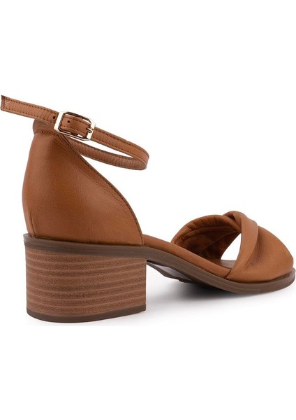 Hakıkı Deri Dolgu Taban Modern Sandalet Coconat 685
