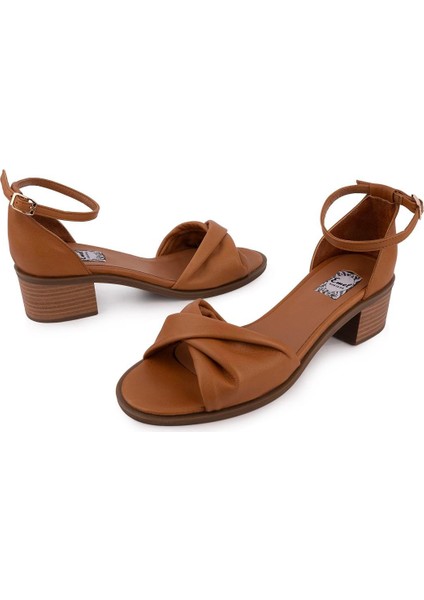 Hakıkı Deri Dolgu Taban Modern Sandalet Coconat 685