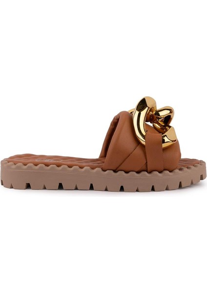 Hakiki Deri Modern Tasarı Masajlı Taban Terlik 7940 Taba indirimleri