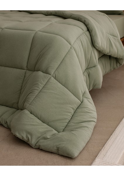 Bobigny Tek Kişilik Pamuklu Supersoft Comfort Set - Mint Yeşili