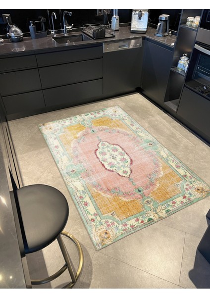 Çok Renkli Geleneksel Motif Çiçek Desenli Vintage Dekoratif Halı 3347 fiyatları