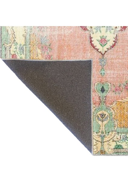 Çok Renkli Geleneksel Motif Çiçek Desenli Vintage Dekoratif Halı 3347 indirimleri