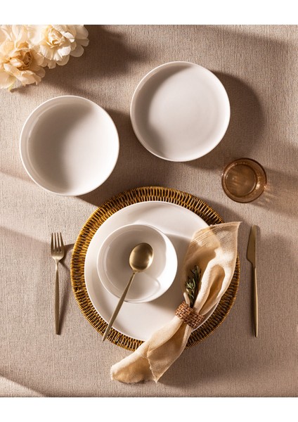 Madelyn 6 Kişilik 24 Parça Yemek Takımı - Beyaz