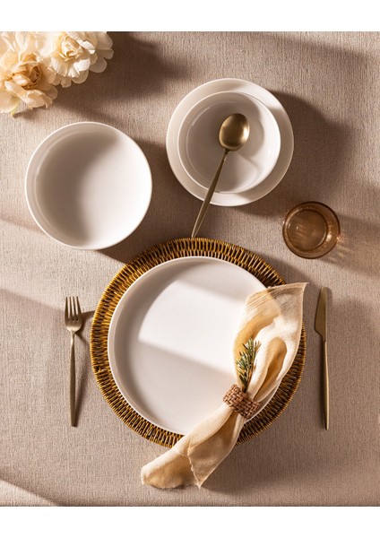 Madelyn 6 Kişilik 24 Parça Yemek Takımı - Beyaz fiyatları