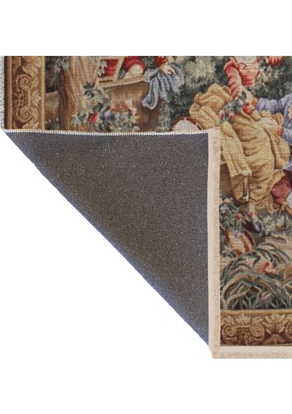 Çok Renkli Goblen Tasarım Ağaç Ve Insan Desenli Kreatif Vintage Dekoratif Halı 2888 fırsatları