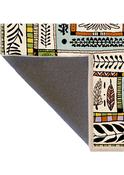 Rugs Modern Çok Renkli Karma Soyut Çiçek Desenli Saçaklı Modern Dekoratif Halı 3165 indirimleri