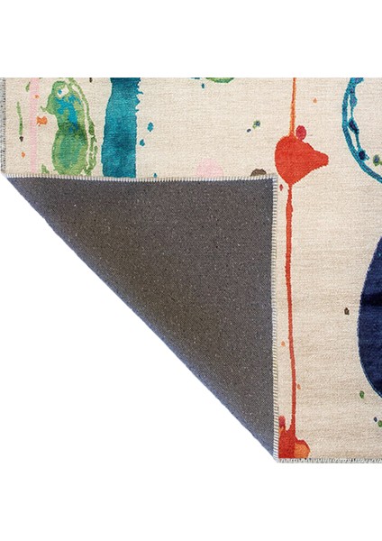 Çok Renkli Soyut Boya Sıçratma Desenli Kreatif Modern Dekoratif Halı 3363 fırsatları