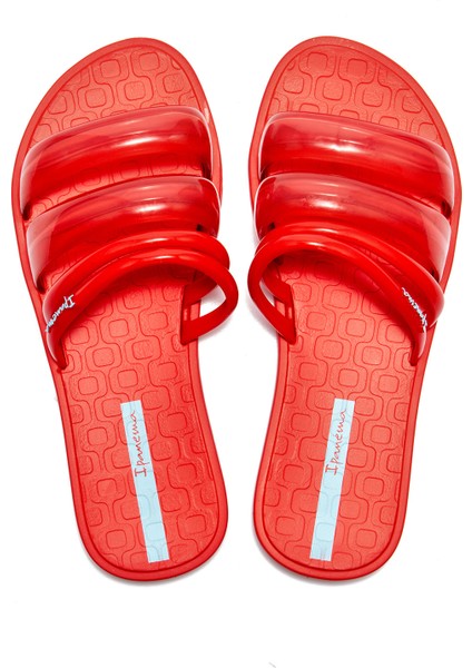 Puffer Tiras Kadın Terlik Kırmızı 35/42