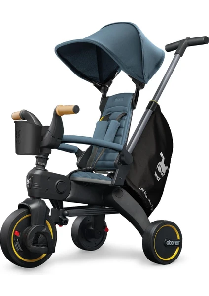 Liki Trike Tek Parça Katlanır 3 Tekerlekli Bebek Bisikleti S5-Ocean Blue