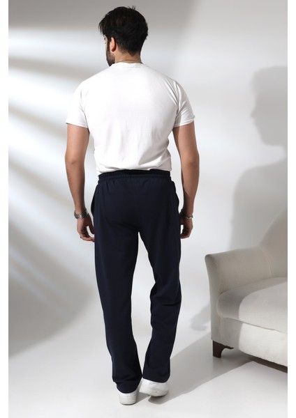 Erkek Düz Paça Eşofman 21569 Lacivert