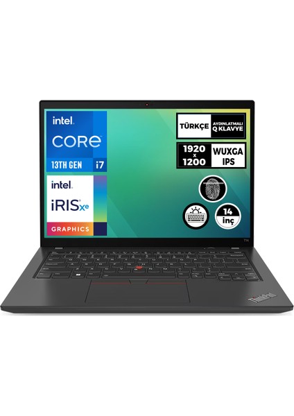 Thinkpad T14 Gen 4 I7-1355U 64GB 4tb SSD 14" Wuxga Freedos Taşınabilir Bilgisayar 21HD0016TX 011