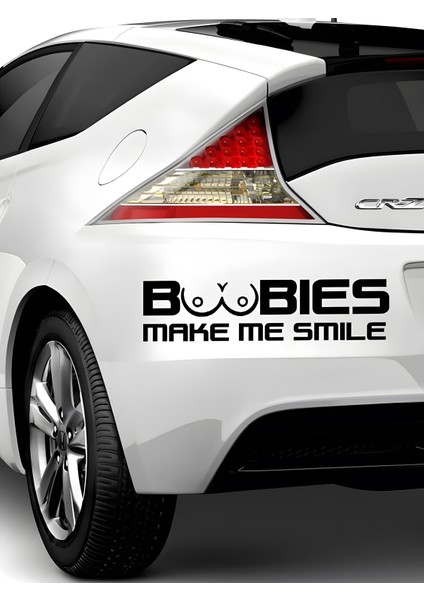 Boobies Make Me Smile Oto Araba Cam Sticker Çıkartma, Kamyonlar, Motosikletler Için