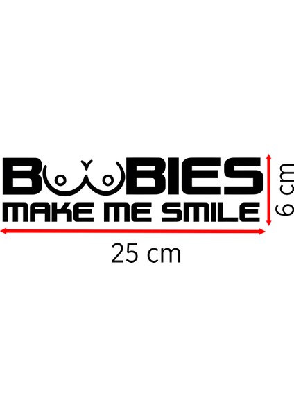 Boobies Make Me Smile Oto Araba Cam Sticker Çıkartma, Kamyonlar, Motosikletler Için