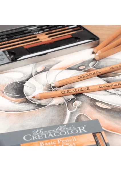 Basic Drawing Set Temel Çizim Kalemleri 6'lı Metal Kutu 40006 modelleri