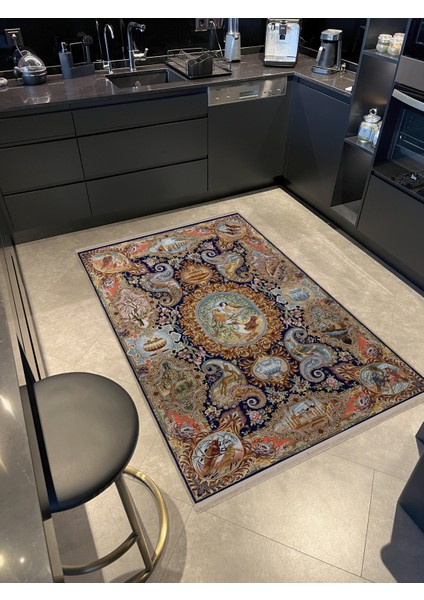 Rugs Modern Çok Renkli Geleneksel Motif Etnik Desenli Kreatif Vintage Dekoratif Halı 2588