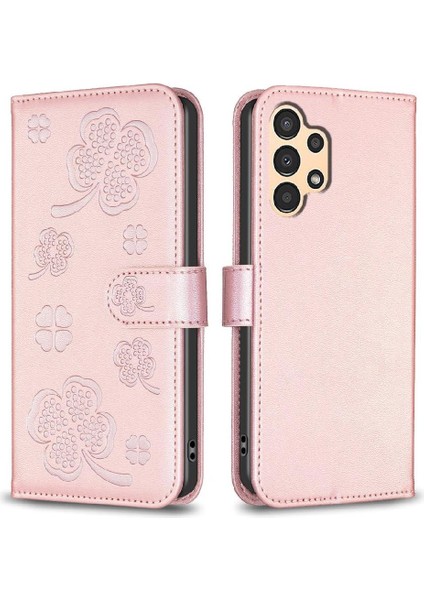 Galaxy A53 5g Çok Renkli Cüzdan Yonca Çiçek Kartı Için Flip Case (Yurt Dışından)