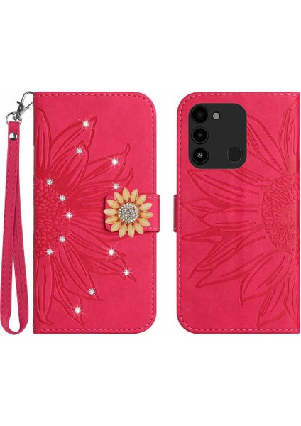 Tecno Spark 8c Telefon Kapağı Için Kılıf Flip Cüzdan Kredi Kartı Pu Deri (Yurt Dışından)