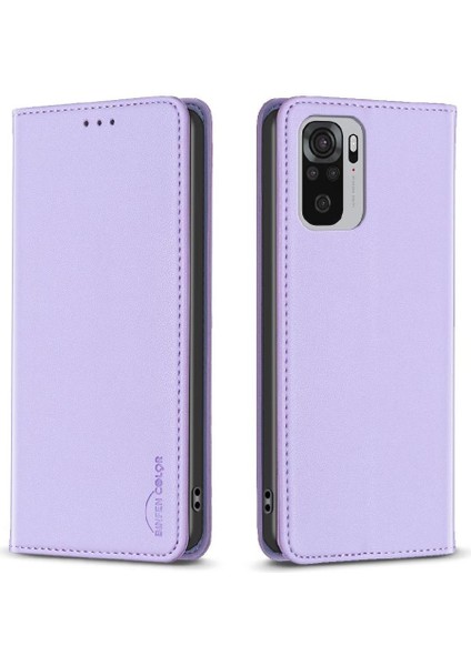 Xiaomi Redmi Not 10 Için Flip Case 4g Manyetik Cüzdan Pu Deri Yuvası (Yurt Dışından)