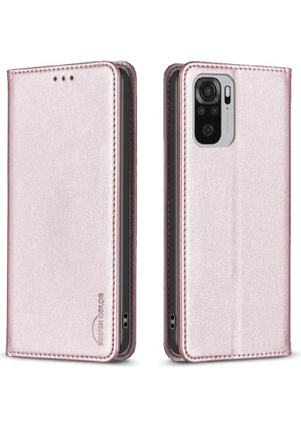 Xiaomi Redmi Not 10 Için Flip Case 4g Manyetik Cüzdan Pu Deri Yuvası (Yurt Dışından)