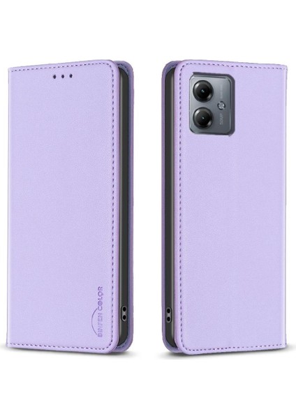 Moto G14 4g Çok Renkli Manyetik Cüzdan Iş Pu Için Flip Case (Yurt Dışından)